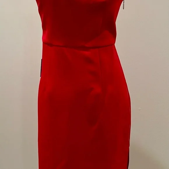 Lipstick Red One-Shoulder Dress - Picture 2 of 6